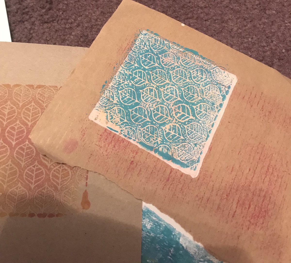 Gelli prints background for #handmadecards #