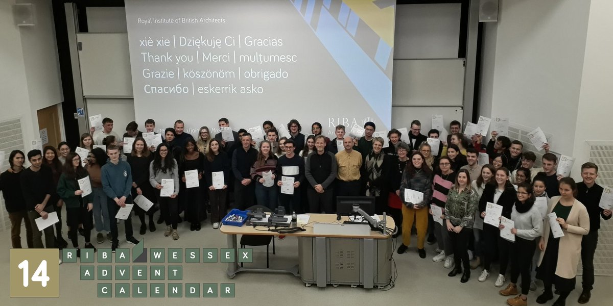 Day 14: Member Activity: @RIBA Student Mentoring at @UniofBath 

This photo was taken in 2020! Last years cohort receiving certificates for completing the @RIBA Student Mentoring 

This year, 87 students have virtually met their mentors as part of the #RIBAFutureArchitects