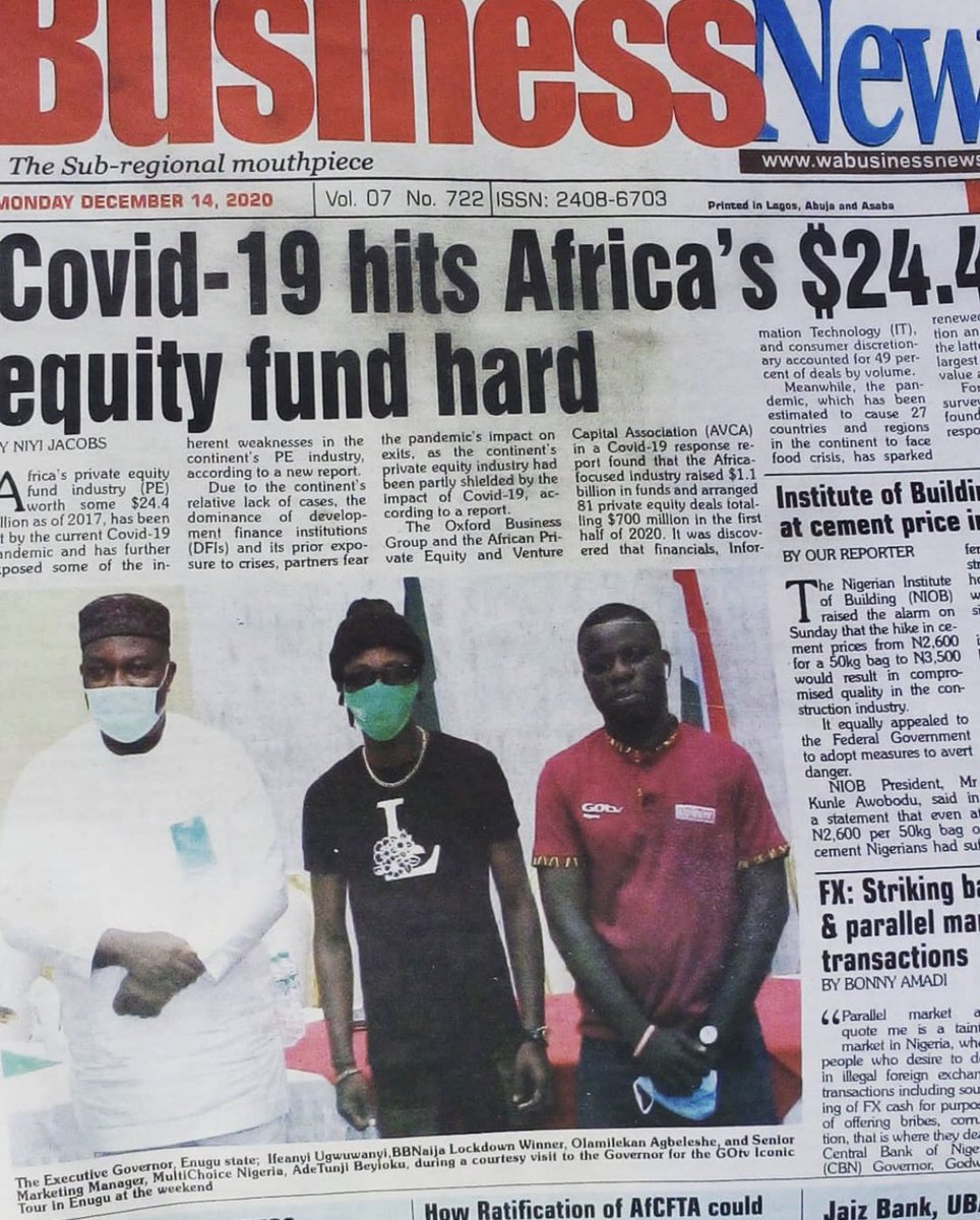 BONUS TRACK• Laycon is one the front page of business News..• Alake confirms that Laycon is resting after much stress.• Some pictures of Laycon graced our screens today.. • Don't forget to pray for Laycon.