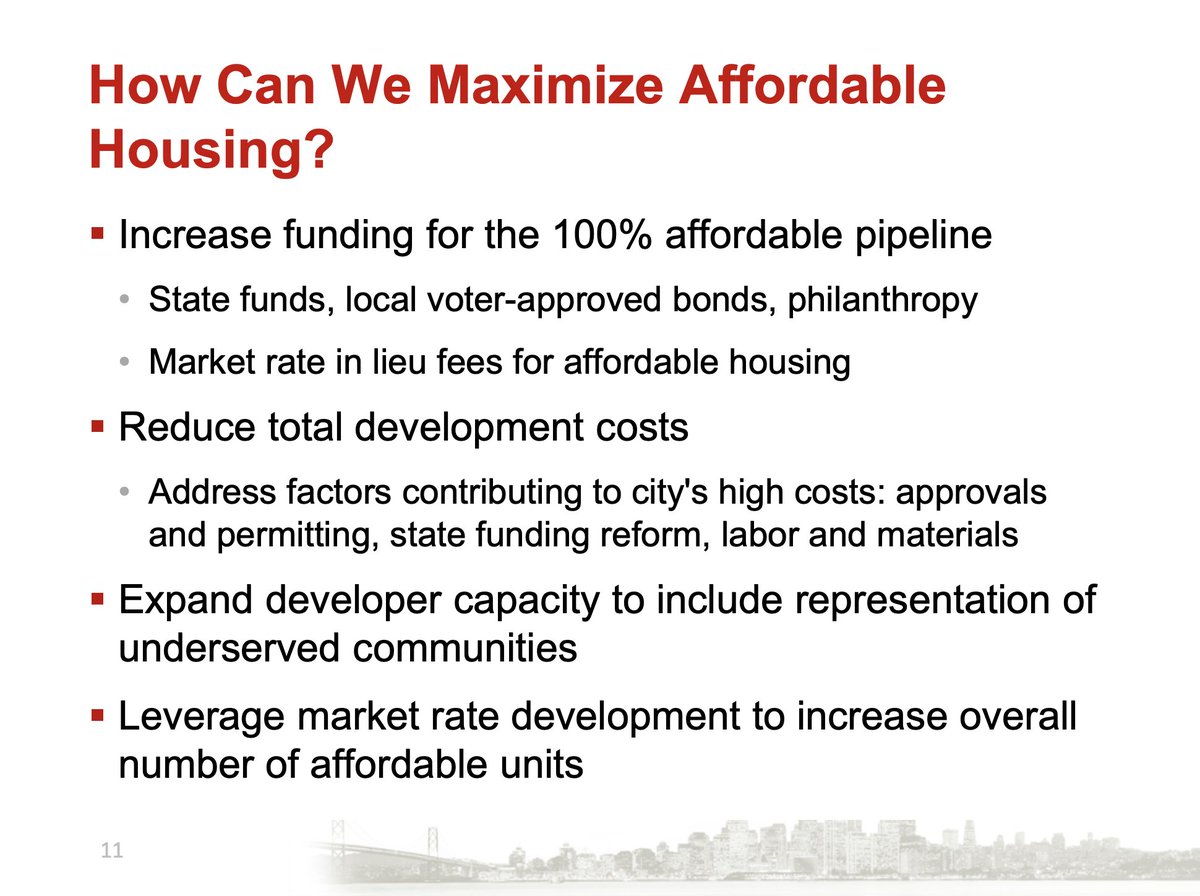 OEWD: Reducing development costs would allow public subsidies to build more units.End of the presentation.