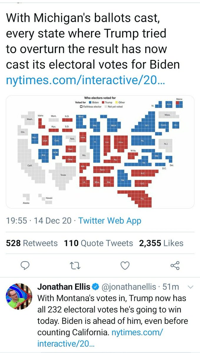 There were no "faithless electors" in any of the swing states.