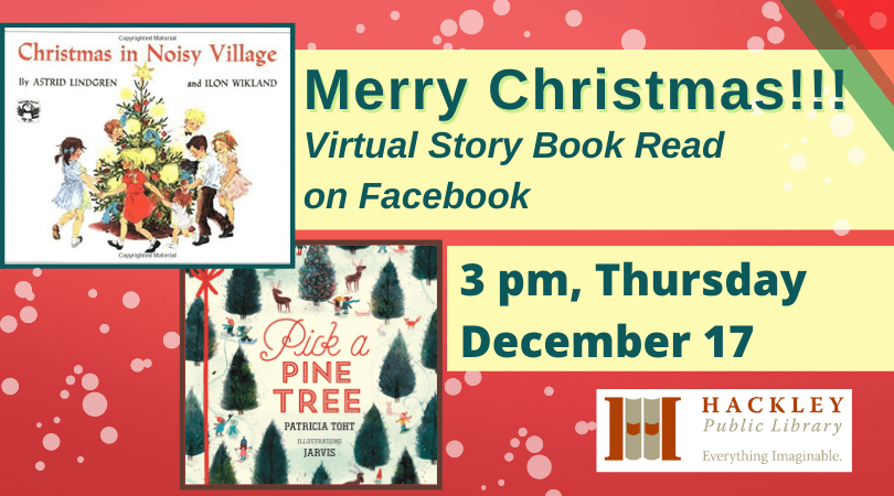 MAISDSupt's tweet photo. Merry Christmas! Story Book Read on Hackley Library Facebook page 12/17/20 3PM https://t.co/w4bSC6kQkF @hackleyref @MaryJohnsonELA @KtTaber @rennareads @wahlbergmi @jackiepresson @Erin3rown @LoriDoriot #ReadEarlyReadOften https://t.co/YohwmUx5wm