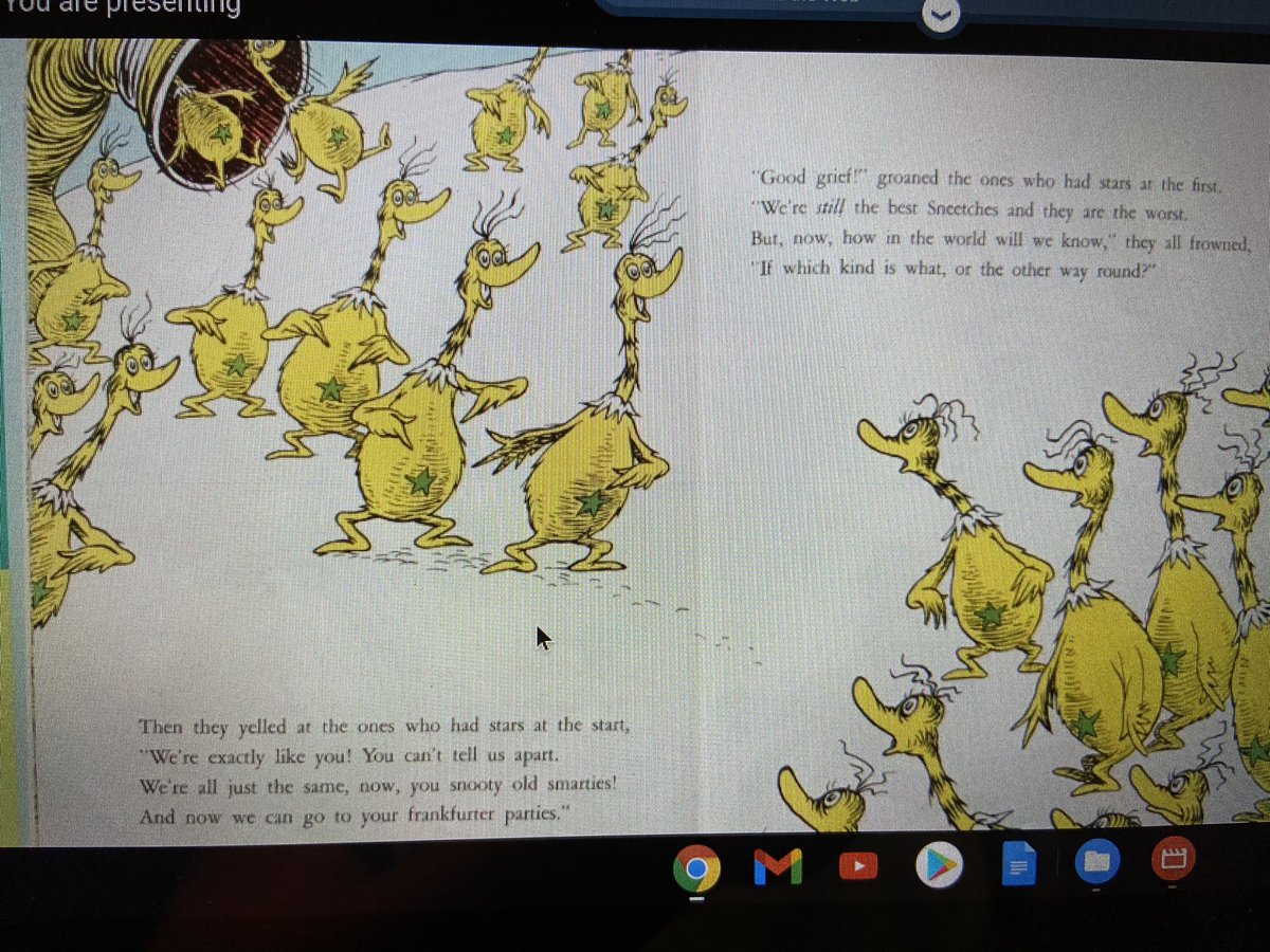 My GT8   <a href="/FMS_BCPS/">Franklin Middle BCPS</a> students enjoyed a Seuss read aloud today. We used the Sociological Approach to Literary Criticism to understand theme.