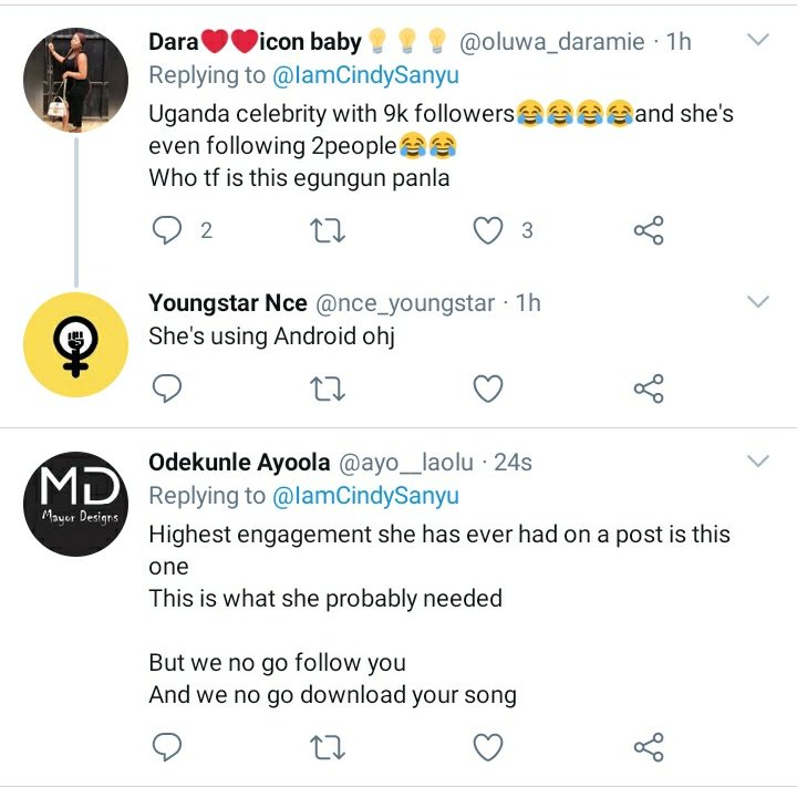 In all of this happening, one Uganda female artist decided that she wanted to be unfortunate today of all days. She made a video where she called omah lay an idiot for holding a successful concert in Uganda. Trust Nigerians, they dragged her by the head ..
