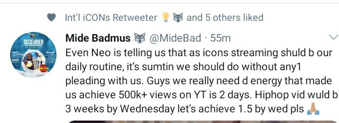 Alot of iCONs showed their concerns today and it's very valid.. To this regard a meeting was held on the iCONs streaming group and playlist for each streaming platforms were created. I'll drop the links to the playlist after this thread.