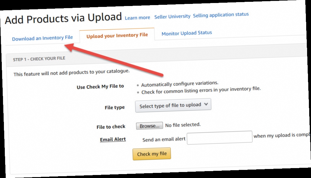 amazon download inventory file / Twitter