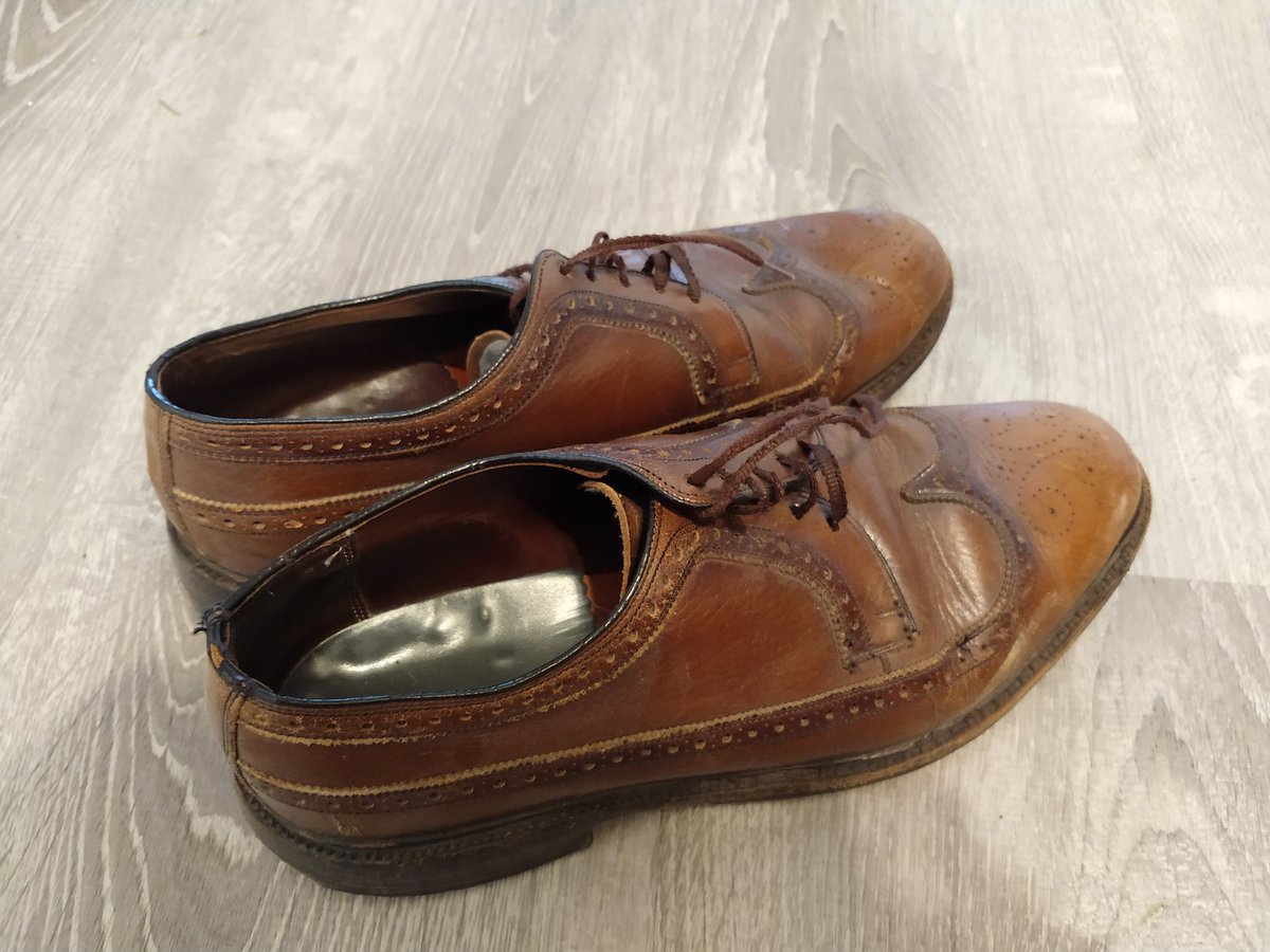 here is my favorite pair of shoes (need to be polished)they would have cost several hundred of dollars newi picked them up for $15 at Value Village in 2012 and once paid $50 to have them resoledim still on my first tin of polishAmortize That