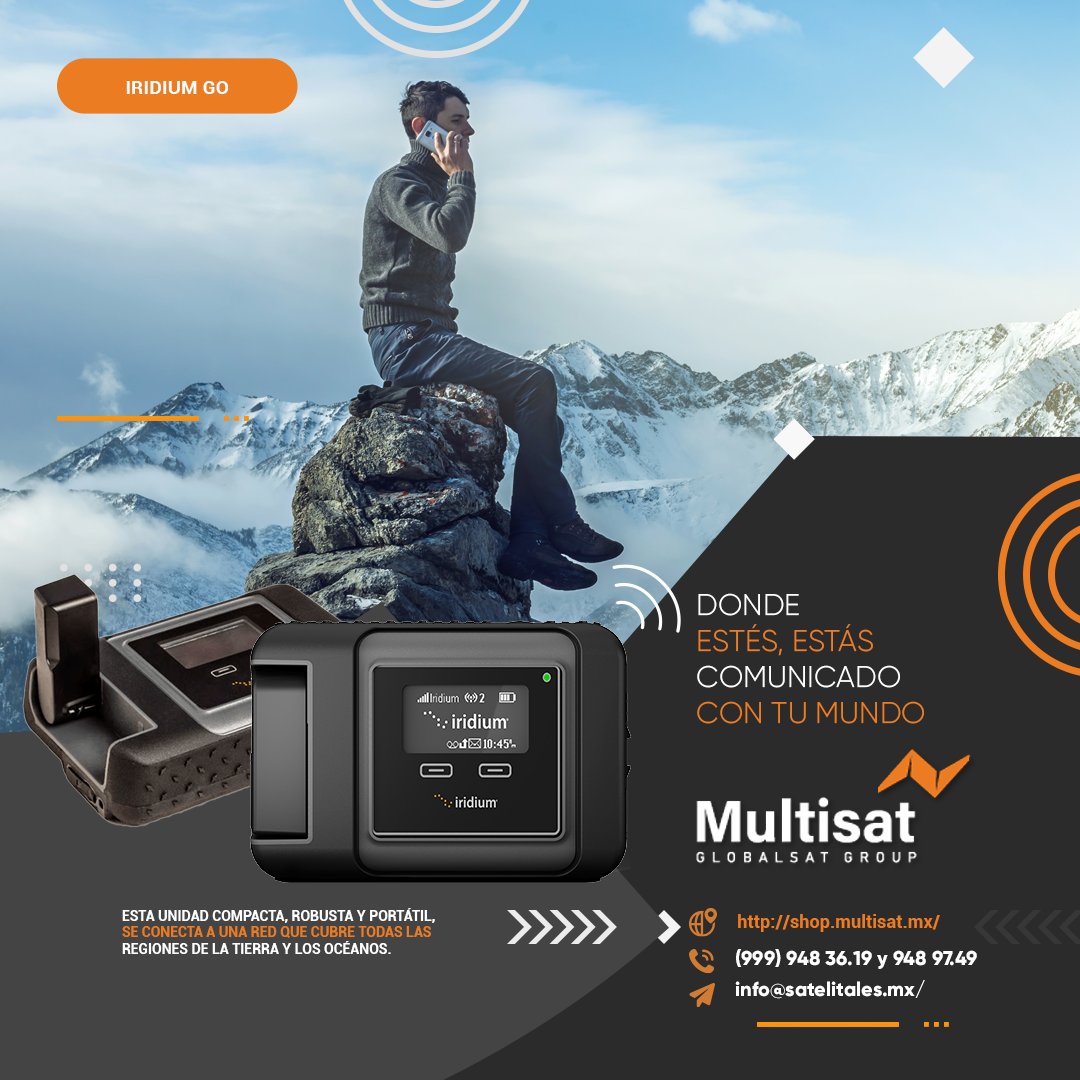 MultisatMx's tweet photo. Imagina que estas a las alturas de una montaña y obtienes una selfie perfecta, con #IridiumGO podrás compartirla al instante en tus redes sociales al convertir tu Smartphone en un teléfono satelital. https://t.co/iQx8mllFq0