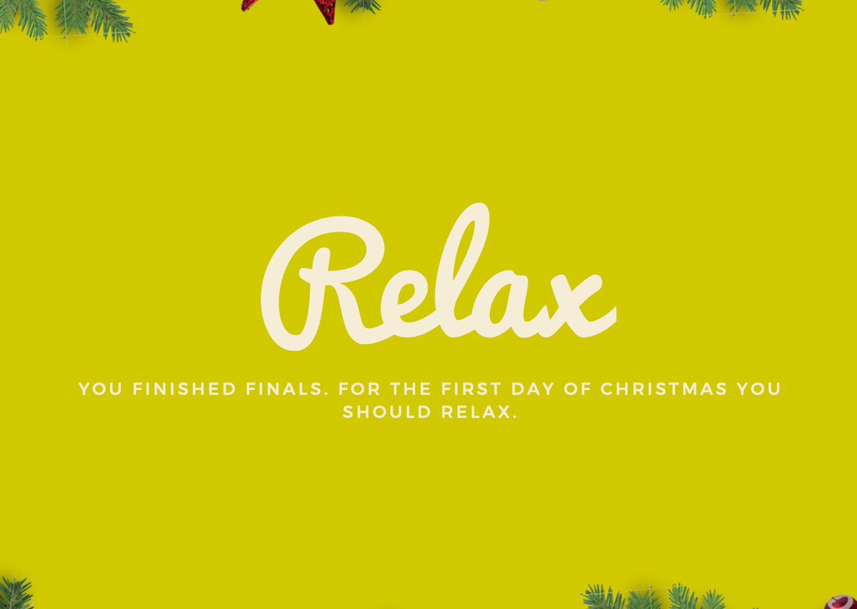 #12DaysOfChristmas congrats everyone! You made it through the semester!