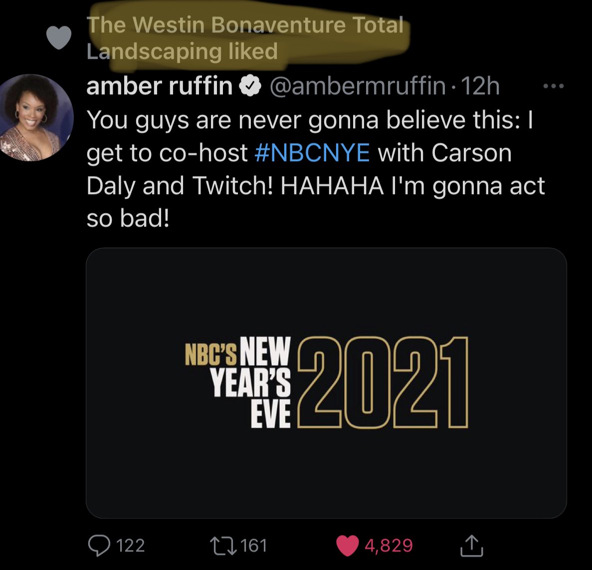 This tweet was perfect, then I noticed who liked it and it was perfecter! <a href="/ambermruffin/">amber ruffin</a>