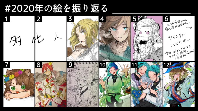 テンプレお借りしました!
全然描けてないなあって…来年はデジタルイラスト頑張ると決めた 