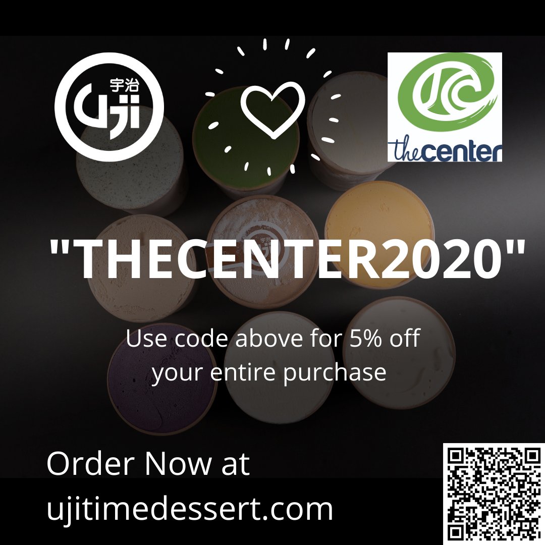 Our next fundraising event is with @jcccnc_sf get 5% off all orders using code "THECENTER2020" 10% of all proceeds using this code will go towards The Center. The fundraiser is from 12/16/2020 to 01/15/2020.