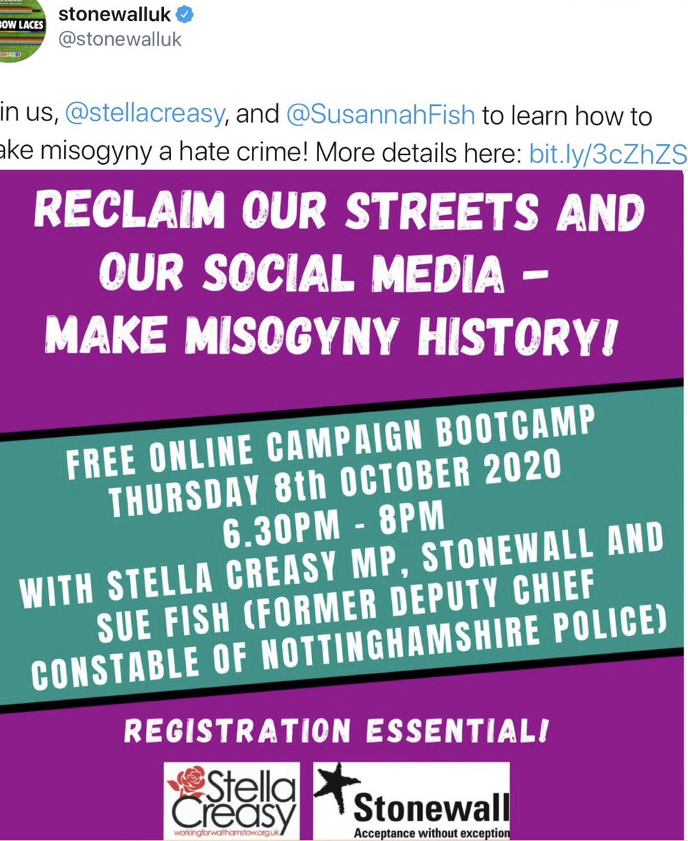 And Lo! Look who thinks it’s a good idea Stella Creasy and Stonewall. What could possibly go wrong? Let’s have a think about that.