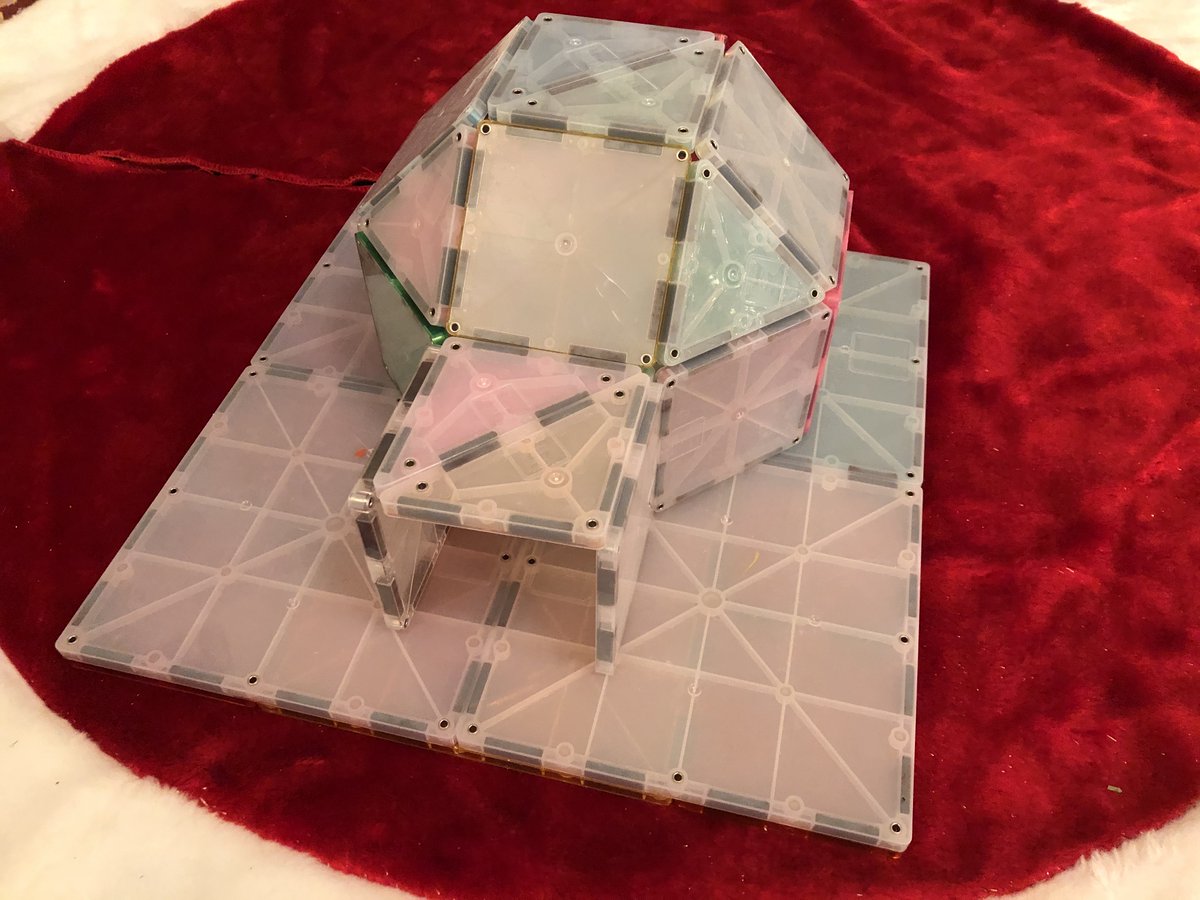 Adynae's tweet photo. Edmund's December Magna-Tiles Challenge Day 14: Igloo #magnatiles_christmas https://t.co/cuQQFo2xzF