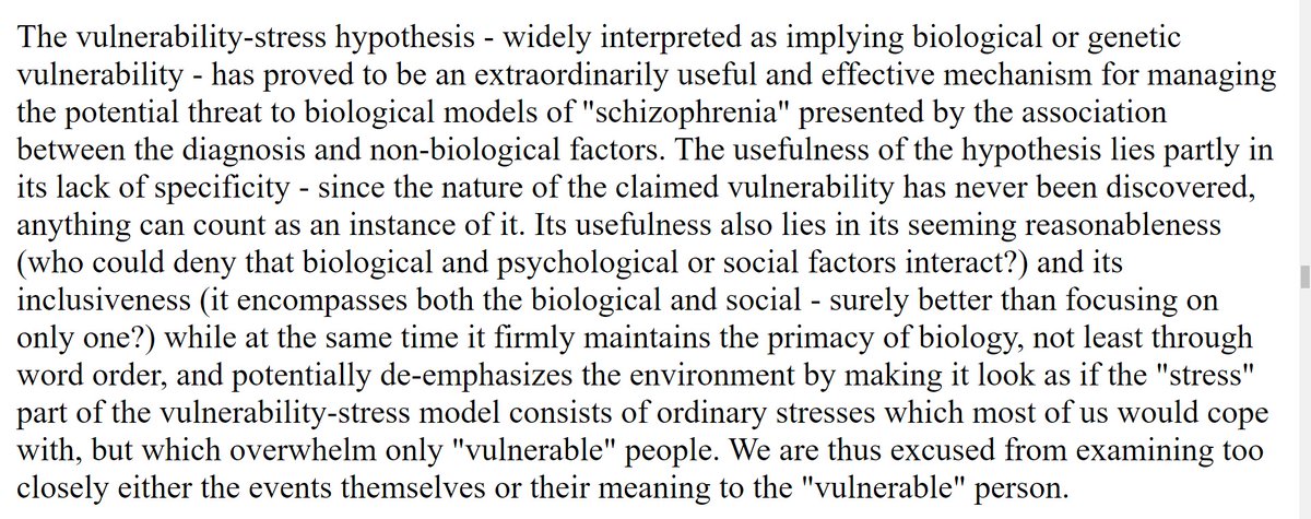 jayjoseph22's tweet image. Excellent 2002 article by psychologist Mary Boyle, &quot;It&apos;s All Done with Smoke and Mirrors. Or, How to Create the Illusion of a Schizophrenic Brain Disease.&quot; Just as true today as when it was written.
#PTMFramework #Schizophrenia @CEP_UK 

critpsynet.freeuk.com/Boyle.htm