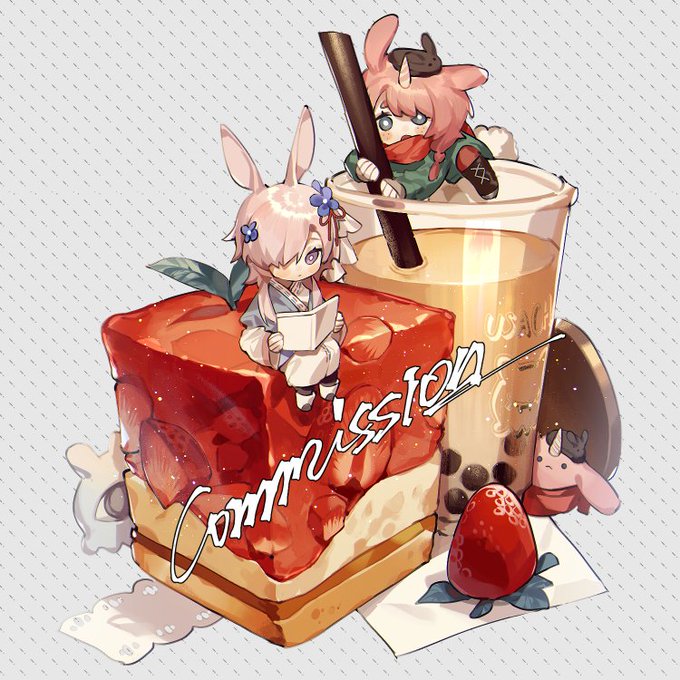 「animal ears strawberry」 illustration images(Popular)