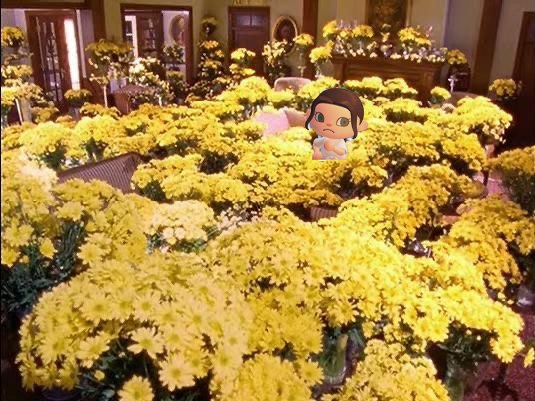 leahstrickman's tweet photo. me: plants 3 yellow mums in animal crossing

me 3 weeks later: https://t.co/OHXWUKWvV1