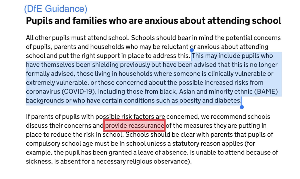 We have a DfE leadership that appears to care more about MESSAGING about school safety than about actually implementing measures to reduce school transmission and protect the most at-risk groups. 12/
