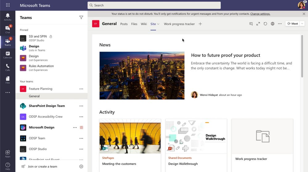 jeffteper's tweet photo. This is big! We are creating new #SharePoint experiences and having them run more seamlessly in #MicrosoftTeams as well as the web. Collab = Comms + Content.

SharePoint 💚💜 Teams

https://t.co/lul339Relu https://t.co/e8b9bf3FO4