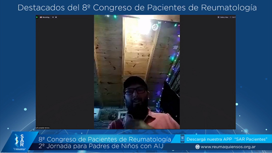 AnaSalasEnRed's tweet photo. DESTACADOS
La Sociedad Argentina de Reumatologia hizo el último   repaso del 8° Congreso de Pacientes y estuvo representando a #esclerosalud nuestro Leonardo Herrera: Grande Leo 👏👏👏
#esclerodermia #salud #congresopacientes #covid #seguimosencasa https://t.co/ebCIwTsQwW