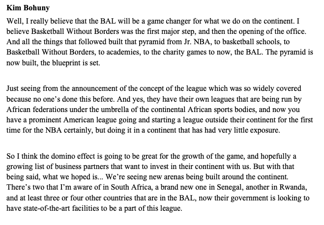 Bohuny also speaks to an important aspect of  @theBAL  the domino effect for basketball and the ecosystem that supports it  #hoopsdiplomacy