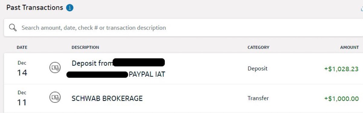 SafariMan7's tweet photo. @taikomochius @Manosukesan 妻のPaypalから自分のPaypaへ支払い、自分名義のPayPalからCapital Oneへ送金したところ、CategoryがDepositとなりました。これはDDとは違いますでしょうか。 https://t.co/n8YojGlEF2