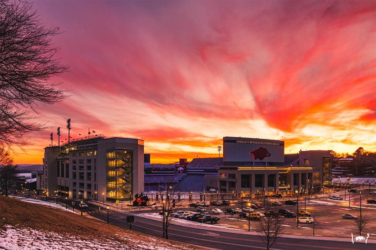 Sunset view from the SEC’s top-ranked town. 😍