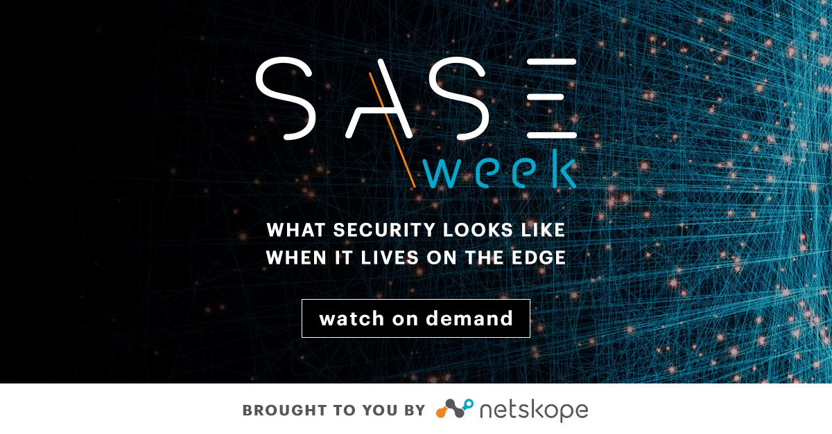 Netskope's tweet photo. #SASEWeek is a wrap! We had such a great week full of SASE-packed events, fresh content, and amazing partners and customers. Thank you to the thousands of attendees. If you missed a session events are now available on-demand: https://t.co/eZKj6H7sf5 #SASE https://t.co/4K2xMuIYhP