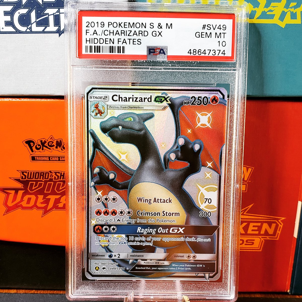CoolSquirtleYT's tweet photo. I won this bad boy as part of a raffle for a great cause hosted by the crew from the HydroPump PokeShop. I'm still in shock 😳 

#pokemon #pokemontcg #hiddenfates #shinycharizard #sv49 #shinyzard  #pokemonfan #pokemoncollector #pokemoncollection #psa #psa10  #lucky #thankyou https://t.co/QtfKYabXZo