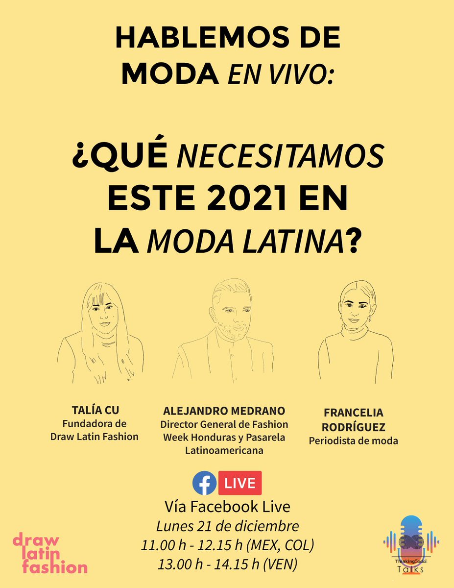 amedranolatam's tweet photo. ¿Qué necesitamos este 2021 en la moda latina? "Respirando moda Latina" @pasarelalatam #Drawlatinfashion https://t.co/ocywR9XIu5