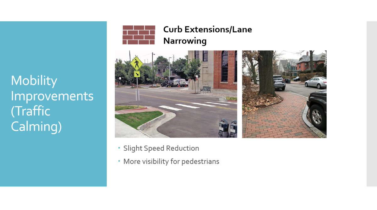 "Trees have a natural traffic calming effect, even without bump-outs."It's true.Because there are mature trees in places where people have given a vigorous shit about their neighborhood for decades.Drivers react to that.23/?