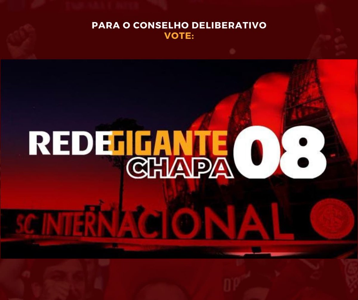ColoradadeFe's tweet photo. Para o Conselho Deliberativo VOTE CHAPA 08 - REDE GIGANTE https://t.co/R3RaZMfM4d