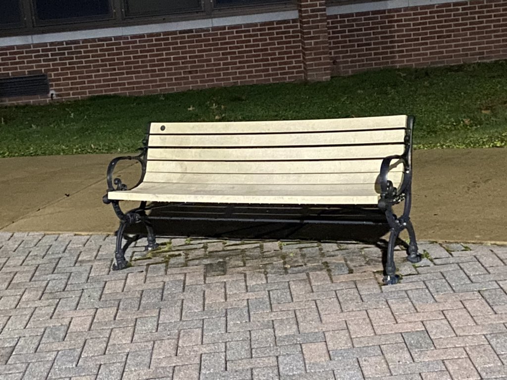 PS5Orders's tweet photo. This bench sits in front of our school. This morning, when I  arrived in the dark there was a gentleman sleeping on the bench. Makes you think about the many out there who are struggling. Do something nice for someone you don’t know during the holidays #KindnessMatters @bfes_ltps https://t.co/xFPXKhCaCm