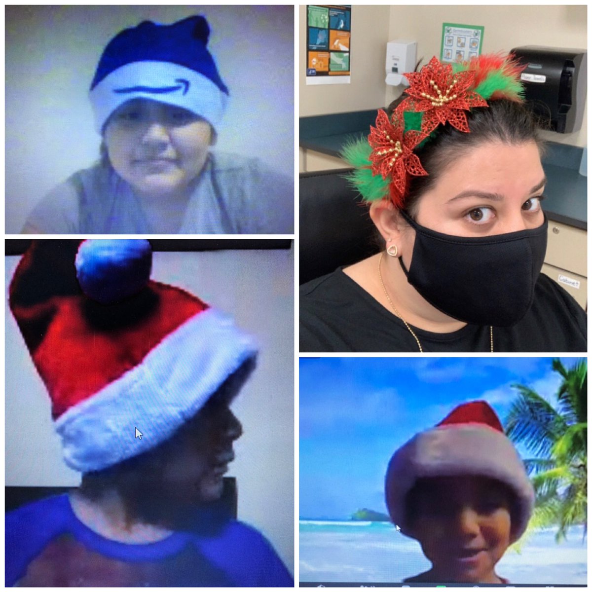 DiggsLatham's tweet photo. #HolidaySpiritWeek kicked off today with #HolidayHeadgear Day! #DLESSchoolFamily https://t.co/4Cc1gTEB5V