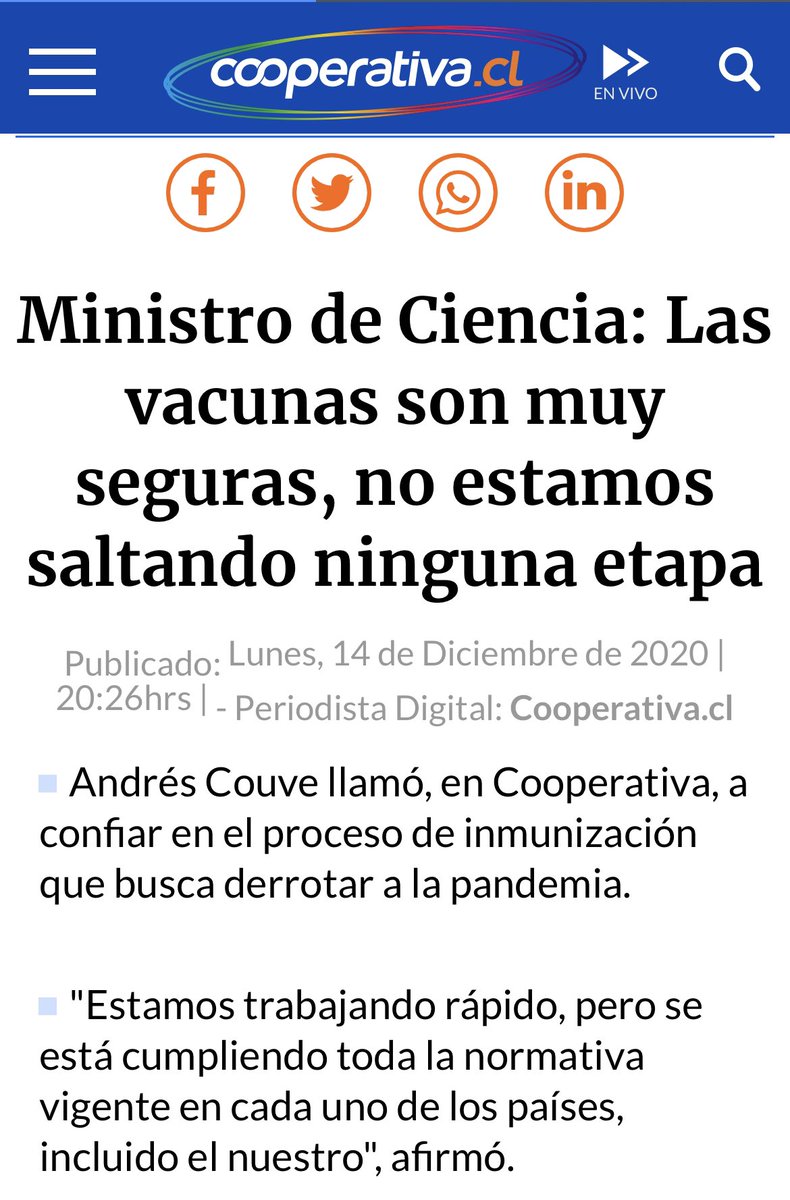 Las vacunas salvan vidas. Por eso, la confianza de la ciudadanía en ellas es vital. Sumemos todos a eso.