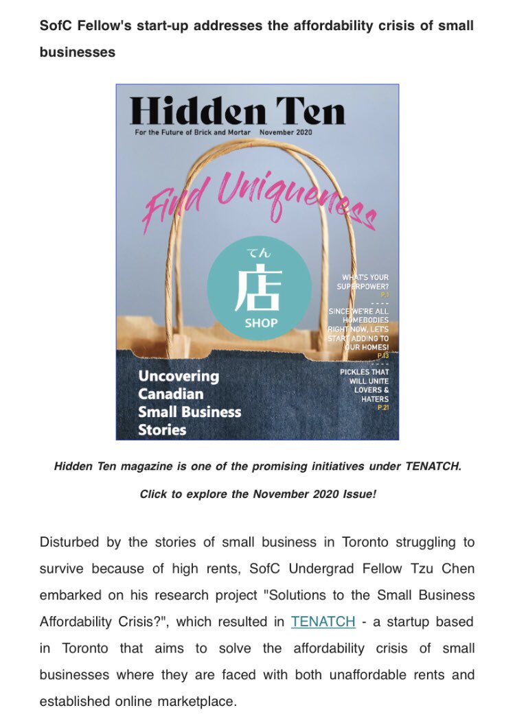 tenatch10's tweet photo. Thank you @UofTCities, come check our website out for the most recent issue! https://t.co/1b1u0n2rcZ #supportlocal #supportsmallbusinesses https://t.co/2EXiD0R7qN
