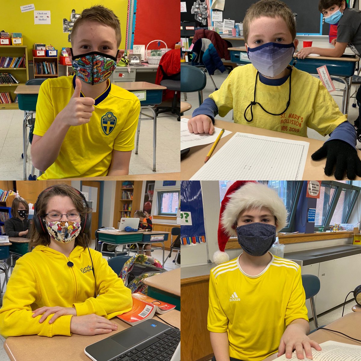 FredMillerHPS's tweet photo. Day 1 of #MillerSpirit Week: COLOR DAY!

Grade 5 showed themselves off by wearing YELLOW!💛💛💛 https://t.co/PdnisGYz2g