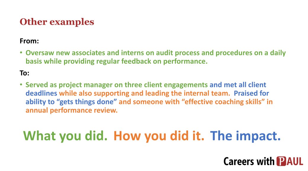 4/ At this point I had launched a side gig, as a "career coach" under the "Careers with Paul" umbrella. To create the course I did what I did best, make powerpoint slides.Here are slides from the original deck