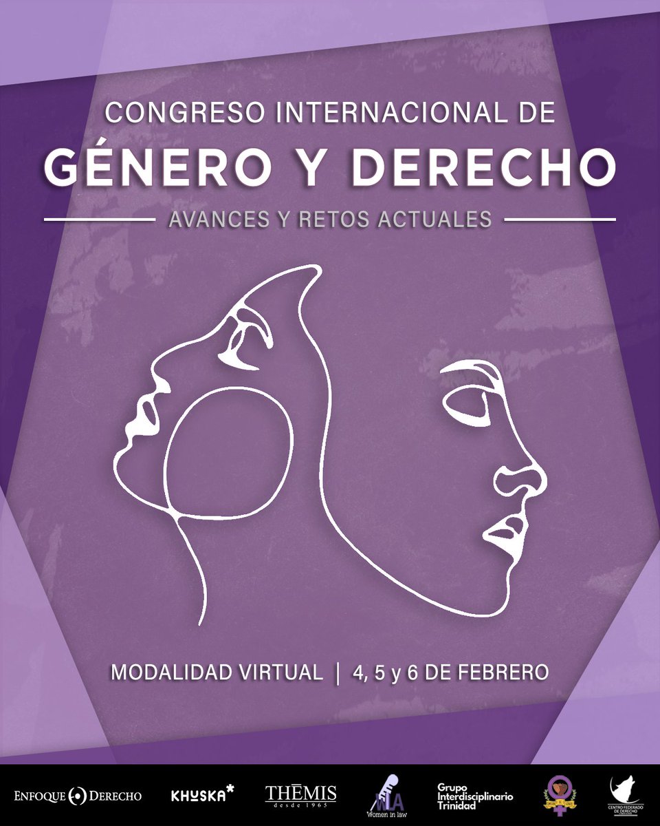 THĒMIS tiene el agrado de presentar el “Congreso Internacional de Género y Derecho”; este evento se llevará a cabo los días 4, 5 y 6 de febrero en la plataforma Zoom.

Para recibir información personalizada, llena el siguiente formulario: forms.gle/cXqJEdDHqBbiqH…