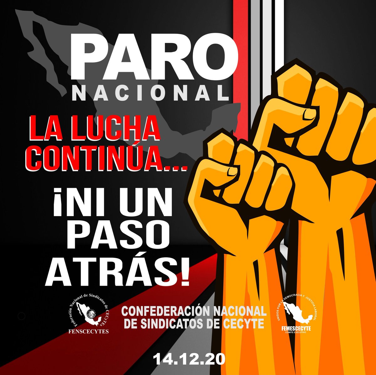 LA LUCHA CONTINÚA ¡NI  UN PASO ATRAS! 
#YOSOYSITCECYTES