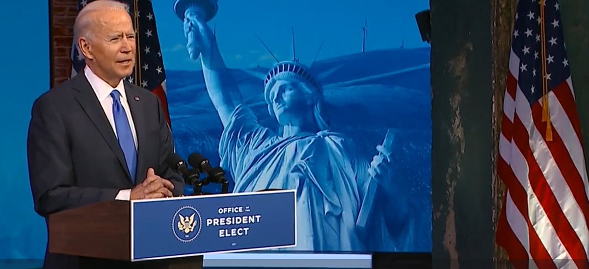 WTKR3's tweet image. Live now: President-elect @JoeBiden is addressing the nation after clearing the Electoral College threshold to affirm his presidential election victory. bit.ly/2Wf9tHl #News3Politics #Tracking2020