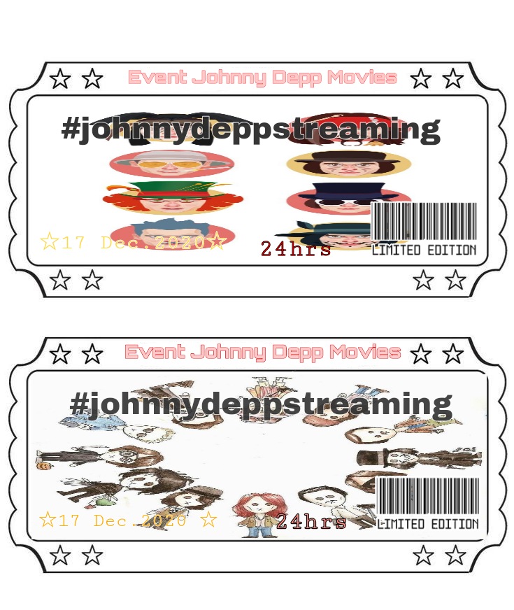 support_depp's tweet image. Prepárate para el  #johnnydeppstreamingdaydecember17  celebra este 17 de diciembre 24 horas de trasmisión de sus películas invita  a tus amigos y familia trasmisión por todas las plataformas no te lo pierdas. Entre todos los verdaderos fans apoyamos a johnny Depp. Comparte.