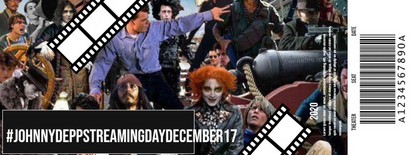 support_depp's tweet image. Prepárate para el  #johnnydeppstreamingdaydecember17  celebra este 17 de diciembre 24 horas de trasmisión de sus películas invita  a tus amigos y familia trasmisión por todas las plataformas no te lo pierdas. Entre todos los verdaderos fans apoyamos a johnny Depp. Comparte.