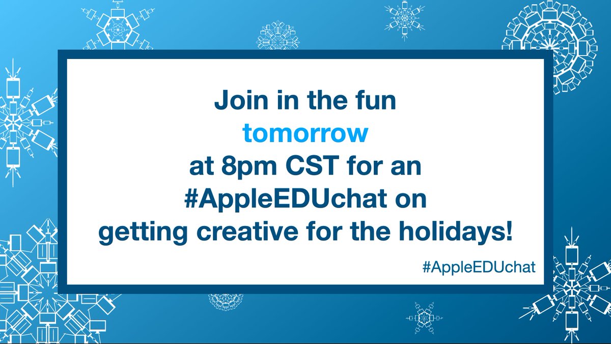 bethany_nugent's tweet photo. Hope you'll join in the fun! Tuesday @ 8pm CST! #AppleEDUchat
@mathycathy @art_cathyhunt @fell_lindsay @MrsTLeon @nhsdwelch @ChrisBarnabei @HollyMecher @MBlackburnDL @mrsjeff2u @MrKelly027 @mortensonr @FelecityTreptow @appyteacher @TTrzebiatowski @SmartSculpture @JeanneHalderson https://t.co/I6R4f7e8N3