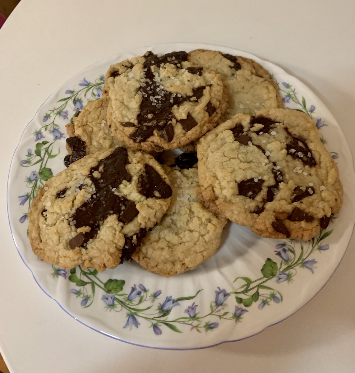 tl;dr, very excited to see people get vaccinated, grateful for my great-grandmother and happy to have this connection after a period of feeling weirdly haunted by her plates, I hope she will forgive me for chipping one of her teacups. And here are some cookies I made tonight.