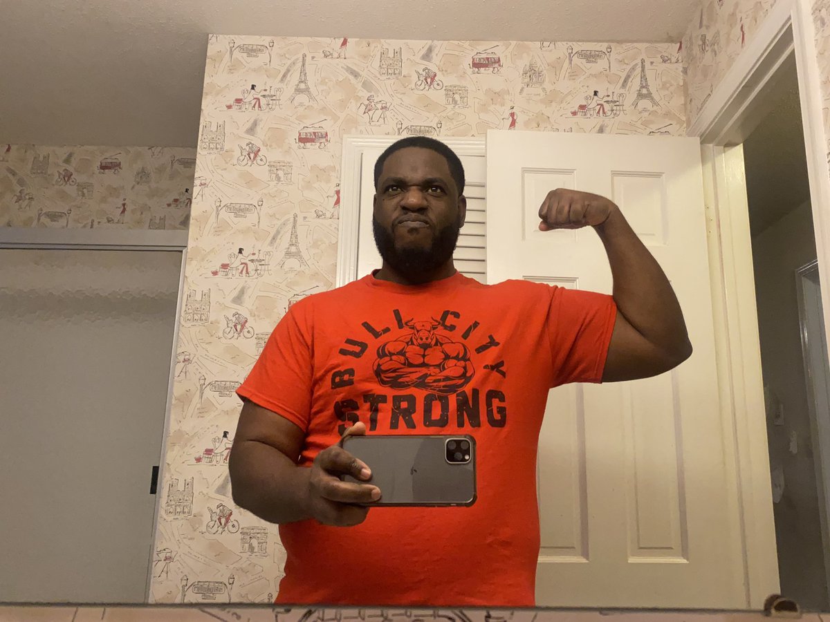 DJPdogg's tweet photo. βBull City Strongβ shout out to @bull_city_merch for helping me rep my city πͺπΎ. Side note this is my first time rocking a large shirt comfortably in 20 years. #durhamnc #bullcity #bullcitystrong #welcometodurham #durham https://t.co/G7IS0E5rjz