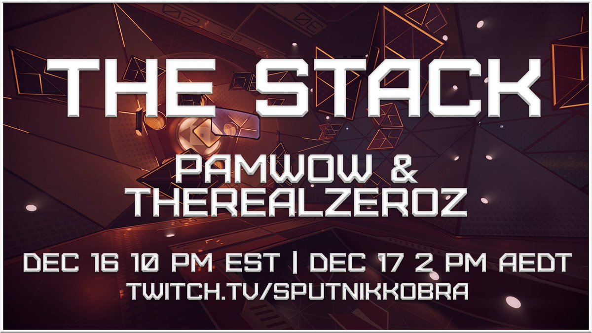 Join us this Wednesday night! 

If you're in OCE then Thursday afternoon!

twitch.tv/sputnikkobra

<a href="/AndyDoubleYuh/">AndyW_</a> <a href="/TheRealZeroz/">Zeroz</a>