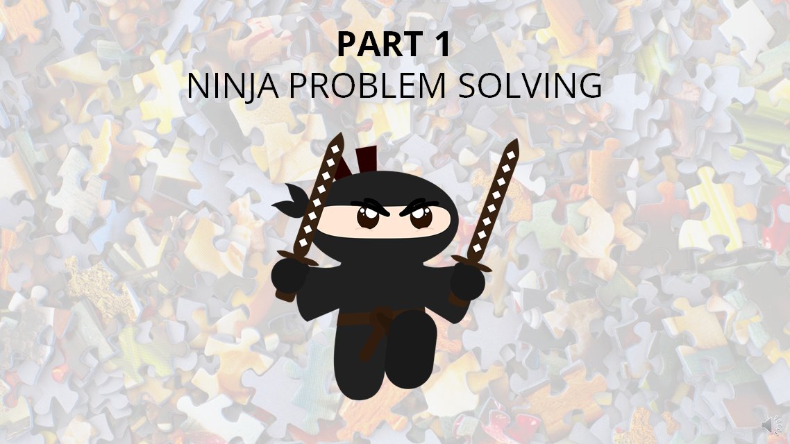 16/ The next thing I did was to create an online-friendly deck to test with multiple business friends in free online workshops. I didn't think the course would turn into anything but at minimum might be cool thing to give to peopleEarly "Ninja Problem Solving" branding