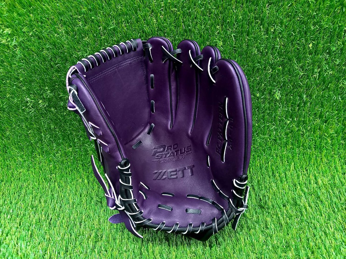 紫】ZETT社から提供していただいた藤浪晋太郎投手の来季使用グラブ写真