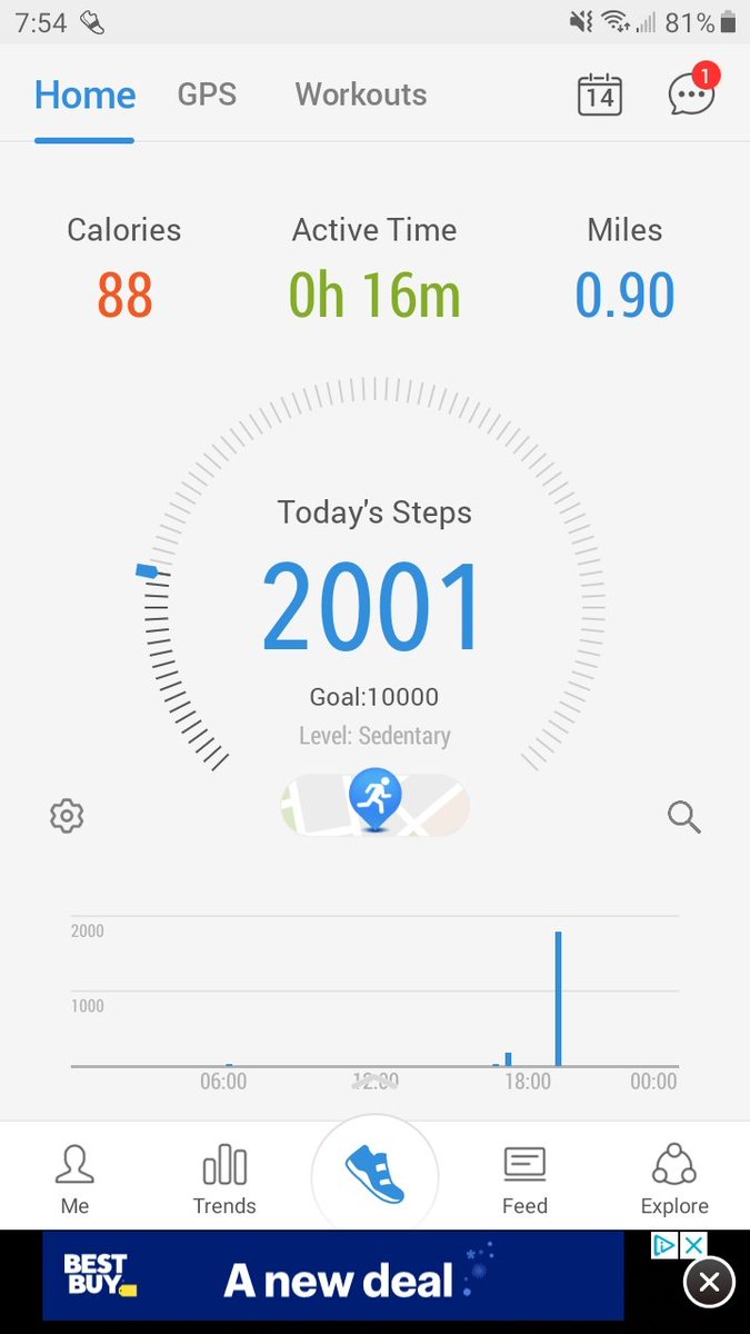 GTE_Adam37's tweet image. I woke up late so this is all I can put in for walking today...something is better than nothing. #successfulthoughts #exercise #pacerrecord #december14th